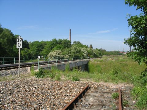 Brcke vor dem Bahnhof Mhlhausen