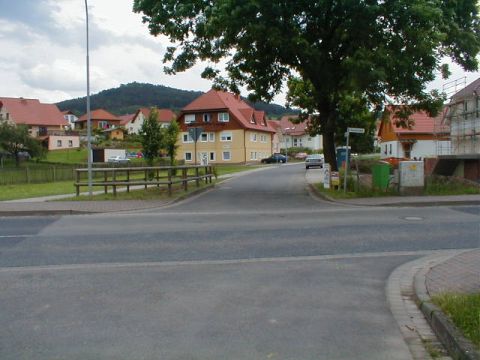 Bahnbergang ber die Frankfurter Strae