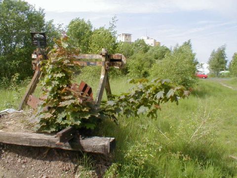 Ehemalige Einfahrt in den Bahnhof Dransfeld