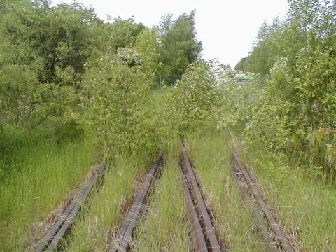 Ehemalige Einfahrt in den Bahnhof Dransfeld