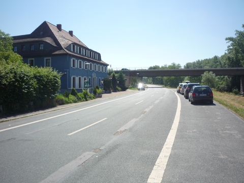 Bahn�bergang �ber die Stra�e von Altlu�heim nach Ketsch