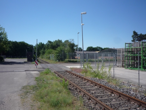 Bahnbergang Industriegebiet Hockenheim Talhaus