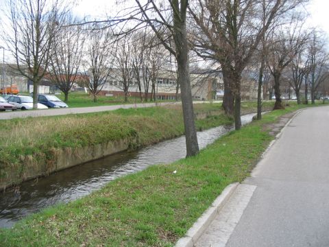 ehemalige Brcke ber den Neuenburger Runs