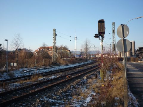 Beginn der Oberleitung