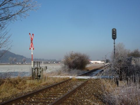 Bahnbergang ber die Arlener Strae