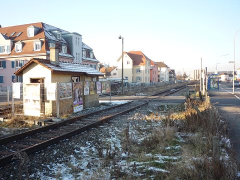 Bahnbergang ber die Strae Ostende