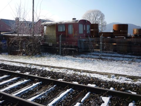 Einfahrt in den Bahnhof Ramsen