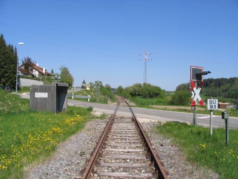 Bahnbergang in Mekirch