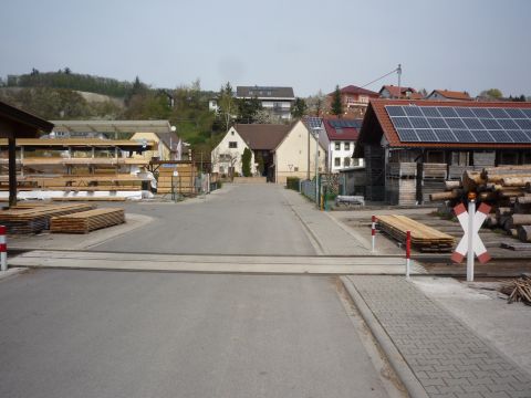 Bahnbergang ber die Sportplatzstrae