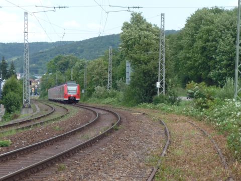 Einmündung der alten Odenwaldbahn