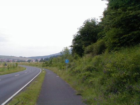 Ehemaliger Bahnbergang ber die Strae von Philippsthal nach Vacha