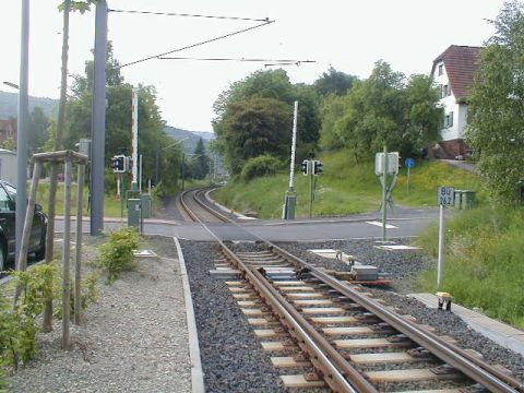 Bahnübergang über die Straße Im Schottenhof