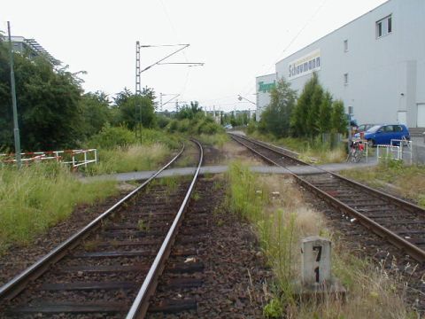 Bahnübergang über die Knorrstraße