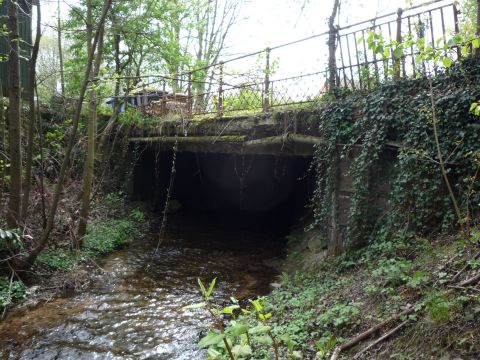 Brcke ber einen einen Wassergraben