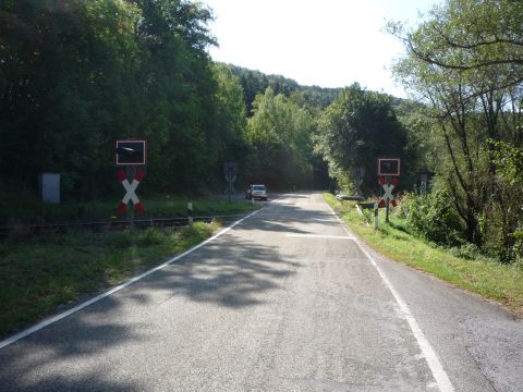 Bahnbergang ber die Neckarstrae