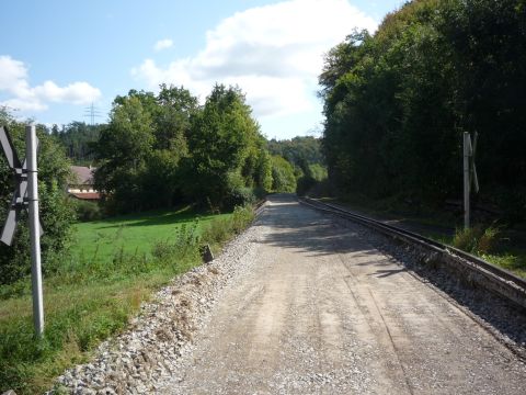 Bahnbergang zwischen Bad Imnau und Trillfingen