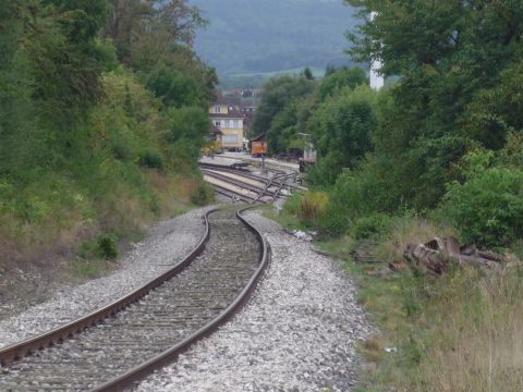 Zufahrt zum DB-Bahnhof Hechingen