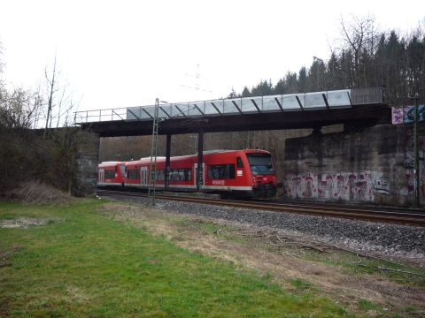 Brücke über die Bahnlinie Reutlingen - Tübingen