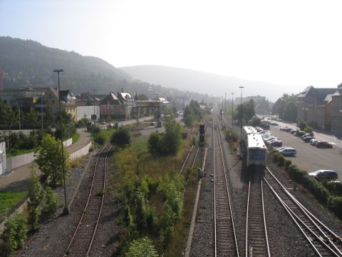 Zufahrt zum Bahnhof Ebingen