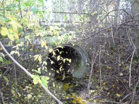 Durchlass des Abflusses des Stausees Katzenbach