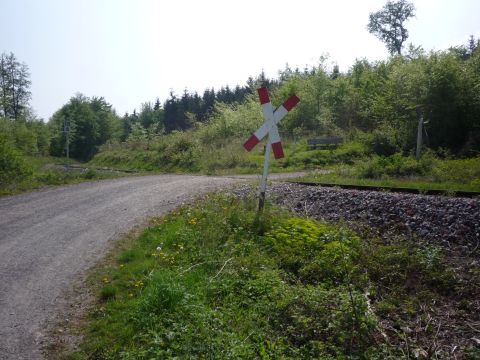 Bahnbergang zwischen Heimerdingen und Weissach