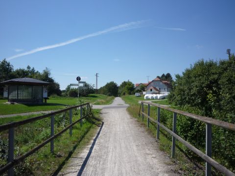 Bahnbergang zwischen Aub-Baldersheim und Burgerroth