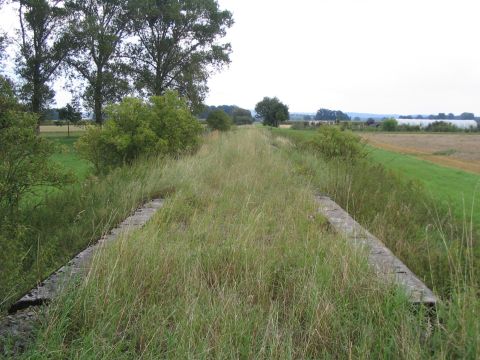 Brcke ber einen Graben zum Riedgraben