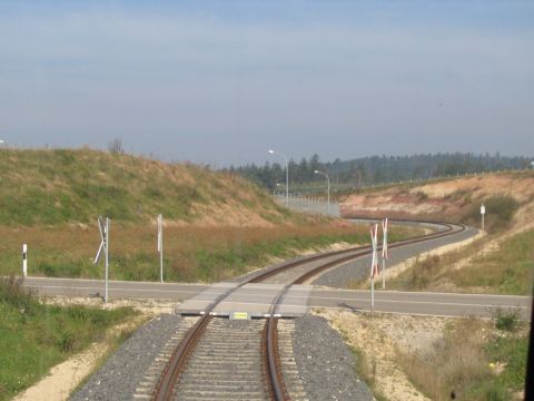 Neubaustrecke um das Sägewerk Wilburgstetten