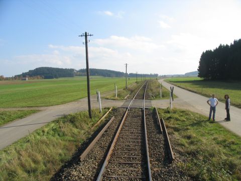 Bahnbergang zwischen Denklingen und Kinsau